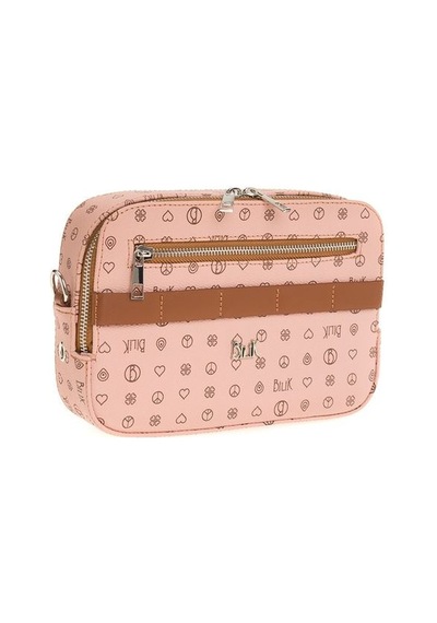 Bilik Deri Monogram Pembe/taba Kadın Çapraz Askılı Çanta İv Z-25- 001