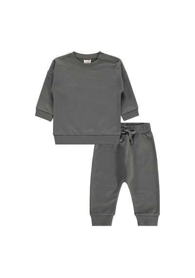 Civil Baby Basic 6-18 Ay Takım - Gri Antrasit