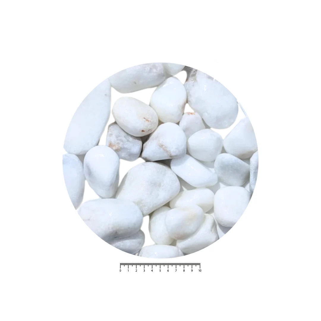 40-60 Mm Mermer Beyaz Tamburlu Çakıl 10 Kg