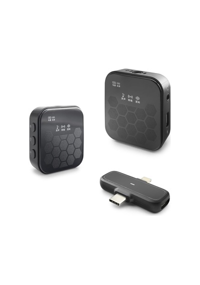 Kablosuz Çiftli Yaka Mikrofon Seti Type-c Lightning Siyah Hdx2797 Tg 5klfk5h