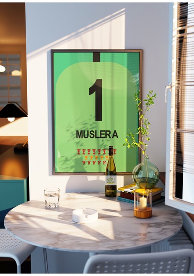 Muslera 1 Poster Tablo Siyah Çerçeveli