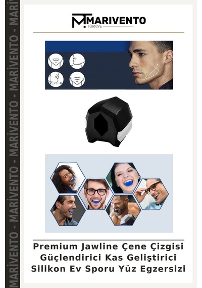 Premium Jawline Çene Çizgisi Güçlendirici Kas Geliştirici Silikon Ev Sporu Yüz Egzersizi