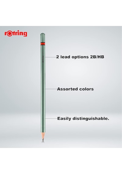 Rotring Metalik Kurşun Kalem Hb 12 Adet Siyah