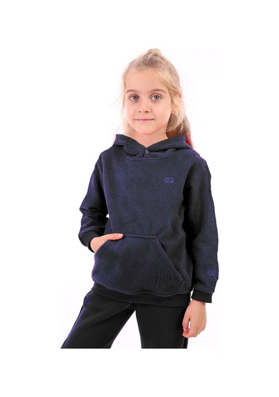 Toontoy Unisex Çocuk Nakışlı Sweatshirt Saks Mavi