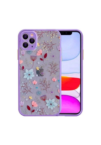 İphone 11 Pro Max 6.5inç Kamera Korumalı Çiçek Desenli Silikon Kılıf- 5775 Renk: Desenli 1