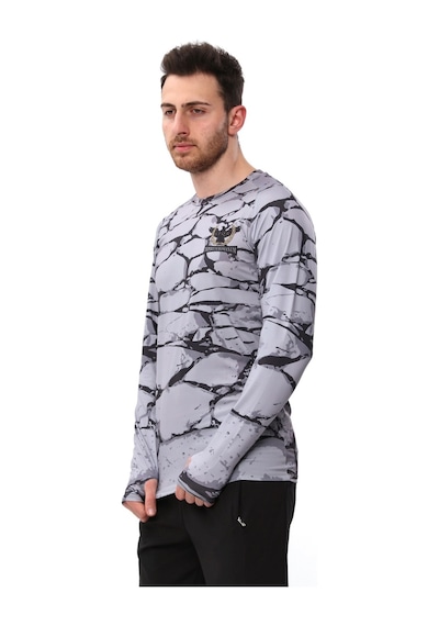 Raru Spqr Uzun Kollu T-Shirt Evoco Gri