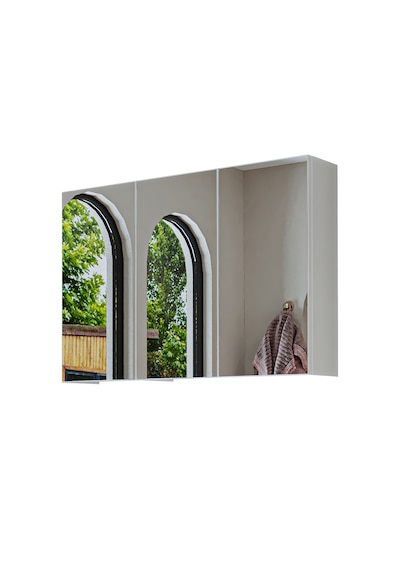 Banyo Dolabı Kulpsuz 3 Kapaklı Mdf 90 Cm Aynalı Banyo Üst Dolabı Mat Beyaz Banyo Dolabı Kulpsuz 3 Kapaklı Mdf 90 Cm Aynalı Banyo Üst Dolabı Mat Beyaz