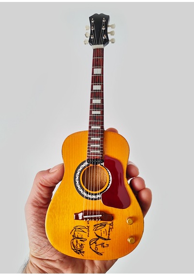 El Yapımı 1/4 Ölçek Minyatür Elektro Akustik Gitar J160e