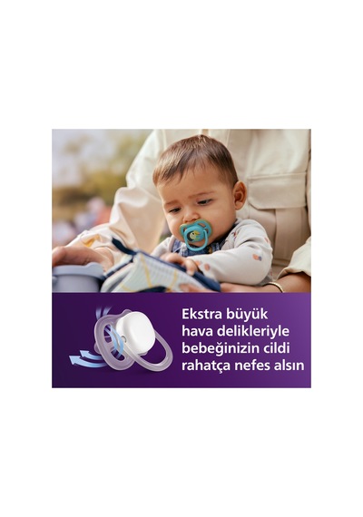 Ultra Air Emzik, Ortodontik, 6-18 Ay, Erkek, Scf087/11 Mavi Hayvanlar