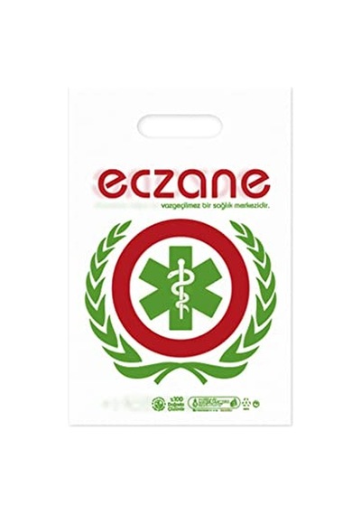 Elgeçme Eczane Poşeti No:0 20x30 Cm Tasarım 5 - 100 Adet 1