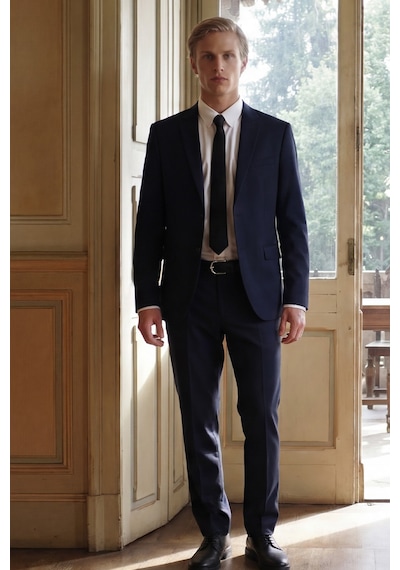 AC&Co / Altınyıldız Classics Erkek Lacı Slim Fit Dar Kesim Mono Yaka Takım Elbise