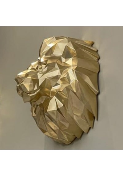 KÜBİK ASLAN BAŞI DUVAR SÜSÜ DD162-3