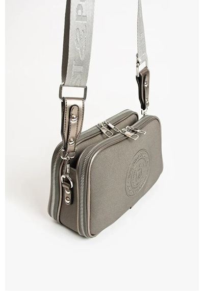 Just Polo Kadın Lakost Ayarlanabilir Askılı Çapraz Omuz Çantası Shoulder Bag Gri