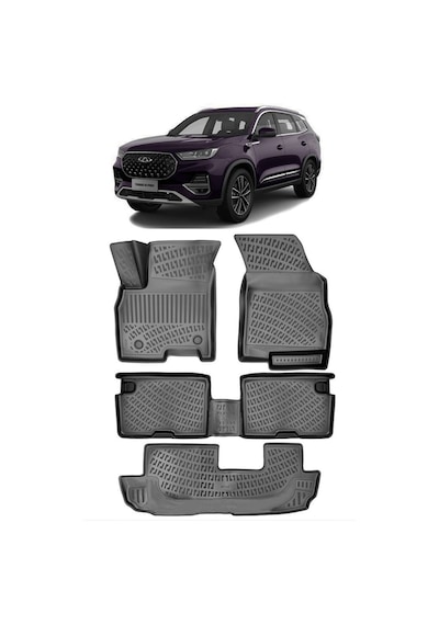 Bod Chery Tiggo 8 Pro 2023 Sonrası Excellent Paket 3 Sıra 3D Havuzlu Paspas