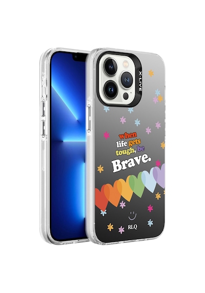 Apple Uyumlu iPhone 13 Pro Uyumlu Desenli Zore Silver Sert Kılıf-kalp Kalp -