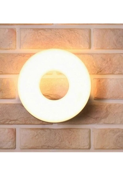 Elektrikle Çalışır, 10 Watt, 3000 Kelvin Led Aplik, İç Ve Dış Mekan, Bahçe Duvar Armatürü, Led Aplik Beyaz - Siyah