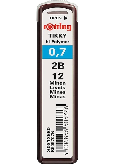 Rotring Siyah Kalem Uçu 0.7 MM 6 Adet