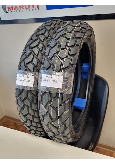 Tdt Tyres Set Kanuni Seyhan 150c,suzuki Gn125,mondial Kt 125 90/90-18 Ve 110/90-16 Advantur