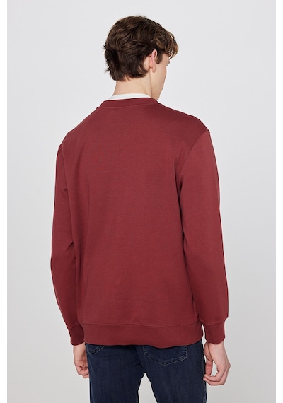 Wrangler Pamuklu Regular Fit Normal Kesim Bisiklet Yaka Logo Detaylı Sweatshirt Firedbrick