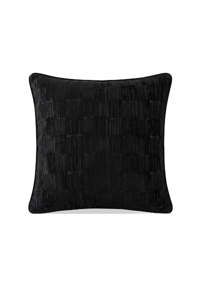 "pixel" Kadife Dokulu Kırlent Kılıfları - 45x45 Siyah