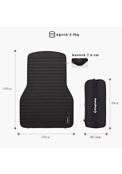 Kingcamp Camper Car 3d Duo Tesla Ve Suv Araçlara Uygun Şişme Mat Çok Renkli