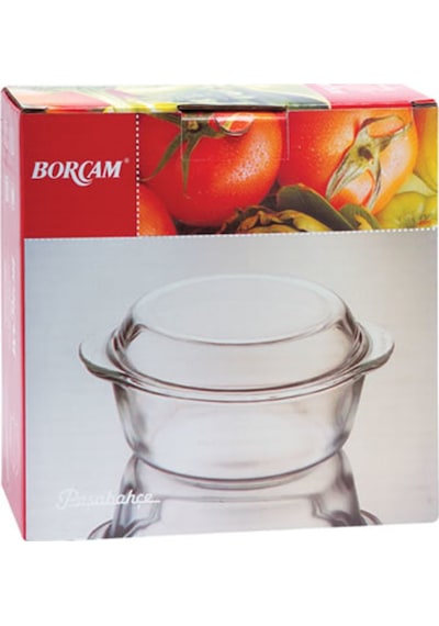 Paşabahçe Kapaklı Yuvarlak Tencere Borcam 1,5 L Çok Renkli