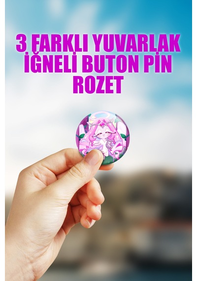 Cookie Eternal Sugar Cookie Çanta Süsü Rozet İğneli Buton Rozet Seti 3 Adet Üçlü