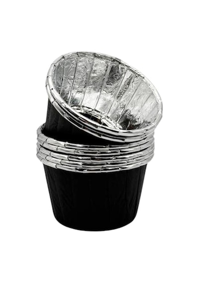Silver Siyah Muffin Kek Kapsülü 50li Airfryer Uyumlu - V Kağıt Siyah Diğer