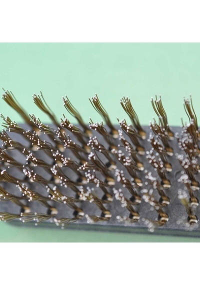 Metal Tel Fırça Plastik Saplı Pas Kir Sökme Temizleme Fırçası Yeşil
