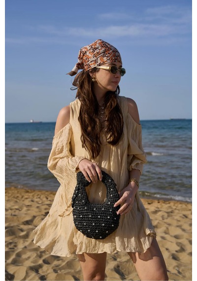 Yıldız Kristal Taşlı Siyah Örme Düğümlü Yarım Ay Silüetli Rustik Makrome Portföy Clutch Fermuarlı Astırlı Örgü Hasır Yazlık Tatil El Çantası Yıldız Kristal Taşlı Siyah Örme Düğümlü Yarım Ay Silüetli Rustik Makrome Portföy Clutch Fermuarlı Astırlı Örgü Hasır Yazlık Tatil El Çantası