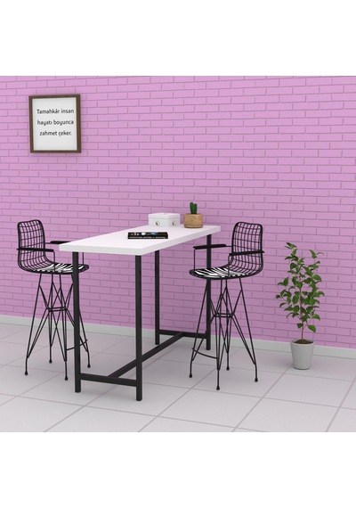 Knsz kafes tel bar sandalyesi 1 li zengin syhbonar kolçaklı 75 cm oturma yüksekliği ofis cafe bahçe mutfak