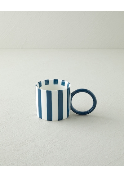 English Home Boldy Lines New Bone China Kupa 350 Ml Mavi Mavi