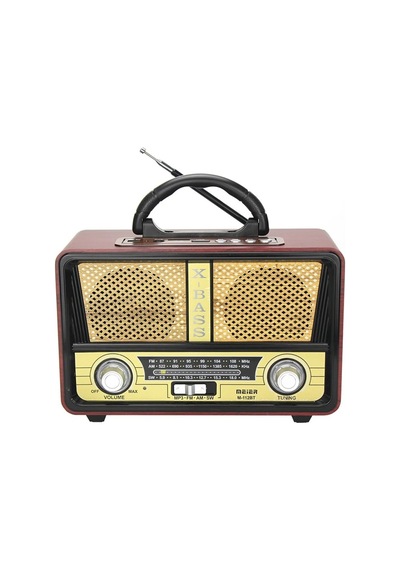 Şarjlı Nostaljik Retro Radyo Sd Kart Usb Bluetooth Fm Radyolu Taşınabilir Kablosuz Hoparlör M-112bt