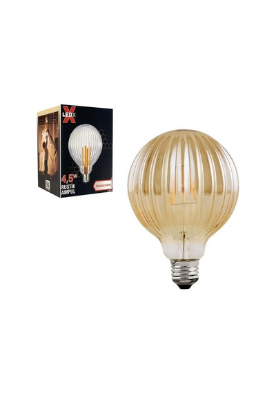 Ledx G-95 Kırılmaz Gövde 4,5 Watt Çizgili Rustik Ampul