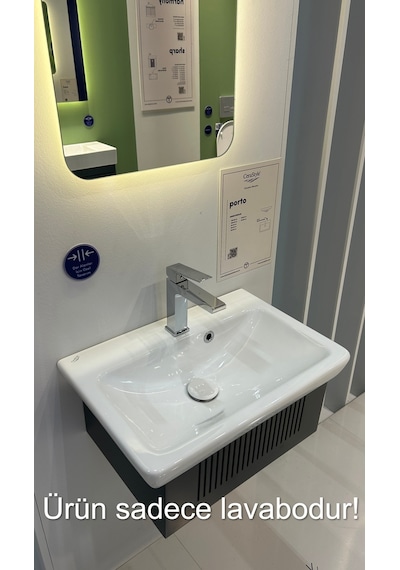 Cerastyle Turkuaz Porto Etajerli Lavabo 55 x 38 CM