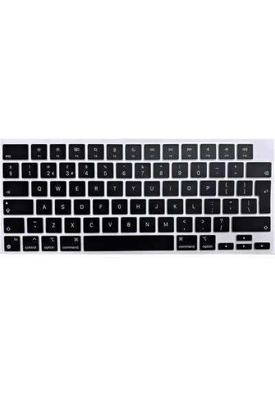 Arabulalaca Apple Uyumlu MacBook Air 13.6 A2681 Türkçe Q Silikon Klavye Siyah