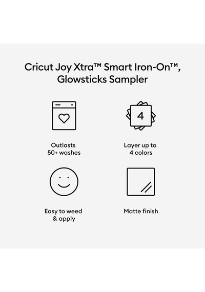 Cricut 2010396 Joy Xtra Smart Iron On 24x30.5cm - 3 Sayfa Neon Pe