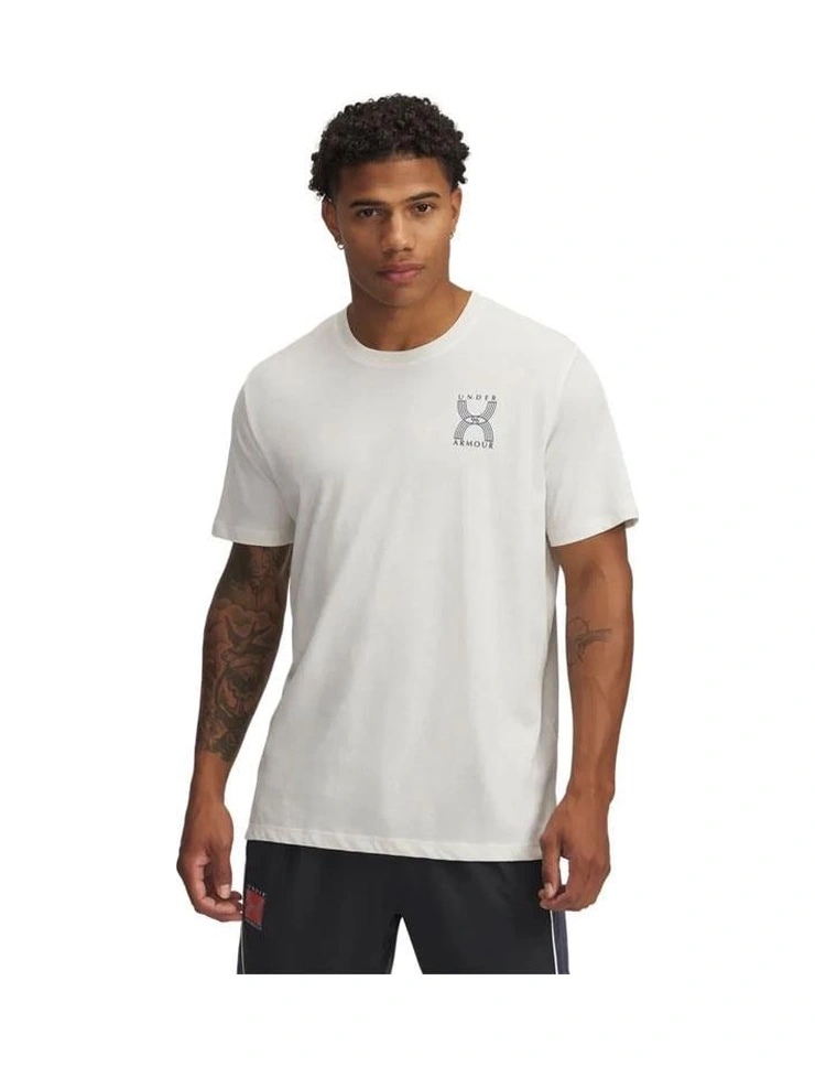 Under Armour Run 96 Shortsleeve Erkek T-shirt 1389823-114 Beyaz