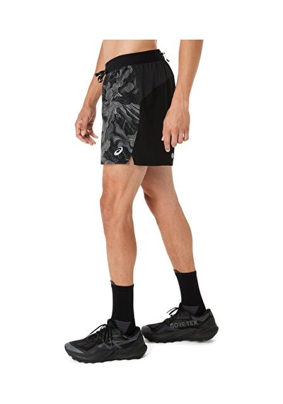 Asics Fujıtraıl All Over Prınt 5ın Short Erkek Koşu Şortu 2011d526-001 Siyah