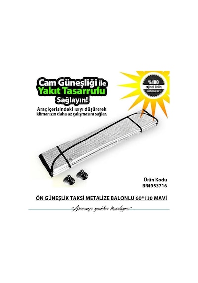 Oto Cam Ön Güneslik Mavi Balonlu 60 130 Cm Küçük