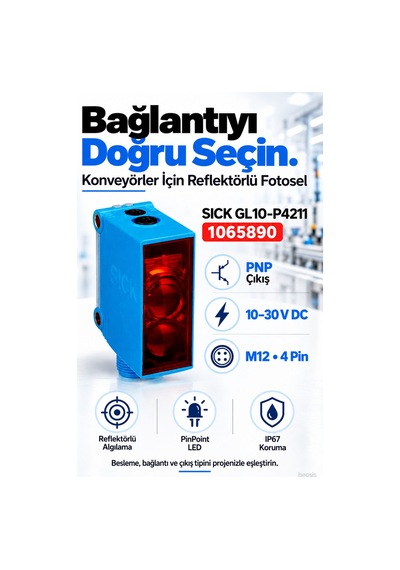Sıck Gl10-p4211 Reflektörlü Fotosel 1065890