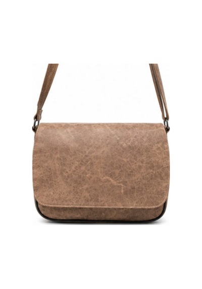 Levano Leather Hakiki Deri Kadın Omuz Çantası Kapaklı Günlük Kullanım Ayarlanabilir Askılı Çapraz Çanta Açık Kahverengi