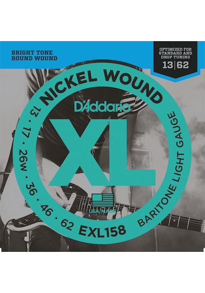 D'addario Exl158 Nickel Wound. Baritone Light. 13-62 Takım Tel El