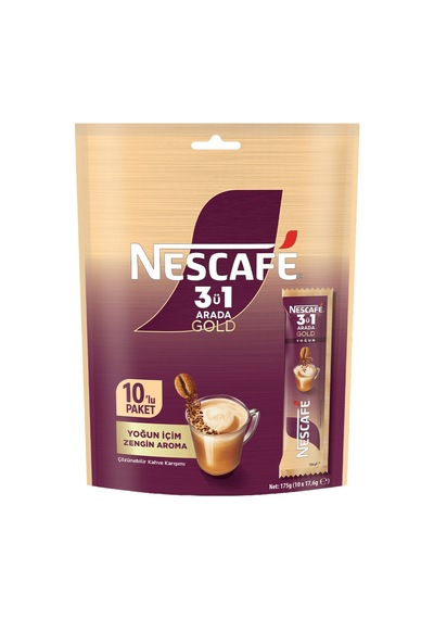 Nescafe Gold 3in1 Yoğun İçim 17 Gr 10 Lu X 4 Adet Çözünebilir