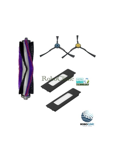 Fakir Robert Rs 770 / 780 Robot Süpürge Uyumlu Yedek Fırça, Filtre -5 Parça
