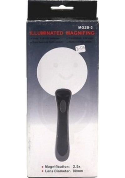 2 Led Işıklı 2.5x-90mm Okuma Büyüteç