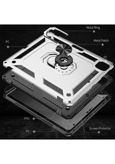 Apple Uyumlu iPad Pro 11 Tablet Kılıf Tam Korumalı Tank Silikon Kapak 549806001