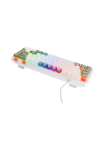 Rampage Yoru Mini Beyaz/gri Type-c Red Swich Q Mekanik Oyuncu Klavyesi