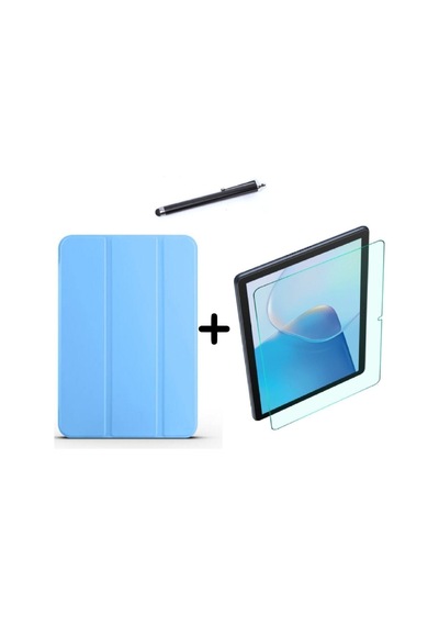 Matepad Se 10.4 Inç Uyumlu Uyku Modlu Smart Tablet Kılıfı Ekran Koruyucu Ve Kalem Seti Mavi
