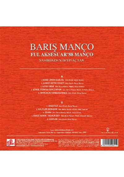 Barış Manço - Full Aksesuar'88 Manço (Renkli Plak)